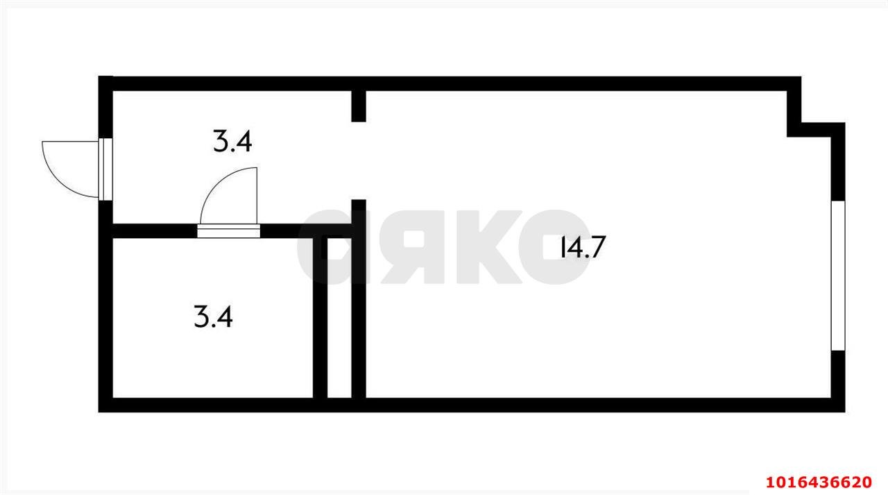 Фото №5: Апартаменты 23&nbsp;м², 9/15&nbsp;эт. - Краснодар, Карасунский внутригородской округ, Хлопчато-бумажный Комбинат, мкр. жилой комплекс Гранд Пэлэс, ул. Уральская, 75/6