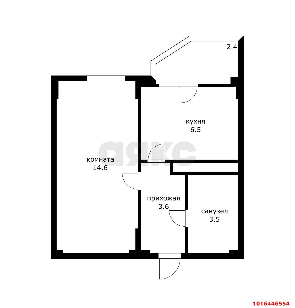 Фото №10: 1-комнатная квартира 30&nbsp;м², 8/16&nbsp;эт. - Краснодар, Прикубанский внутригородской округ, Молодёжный, мкр. жилой комплекс Абрикос, ул. 5-я Дорожная, 68к2