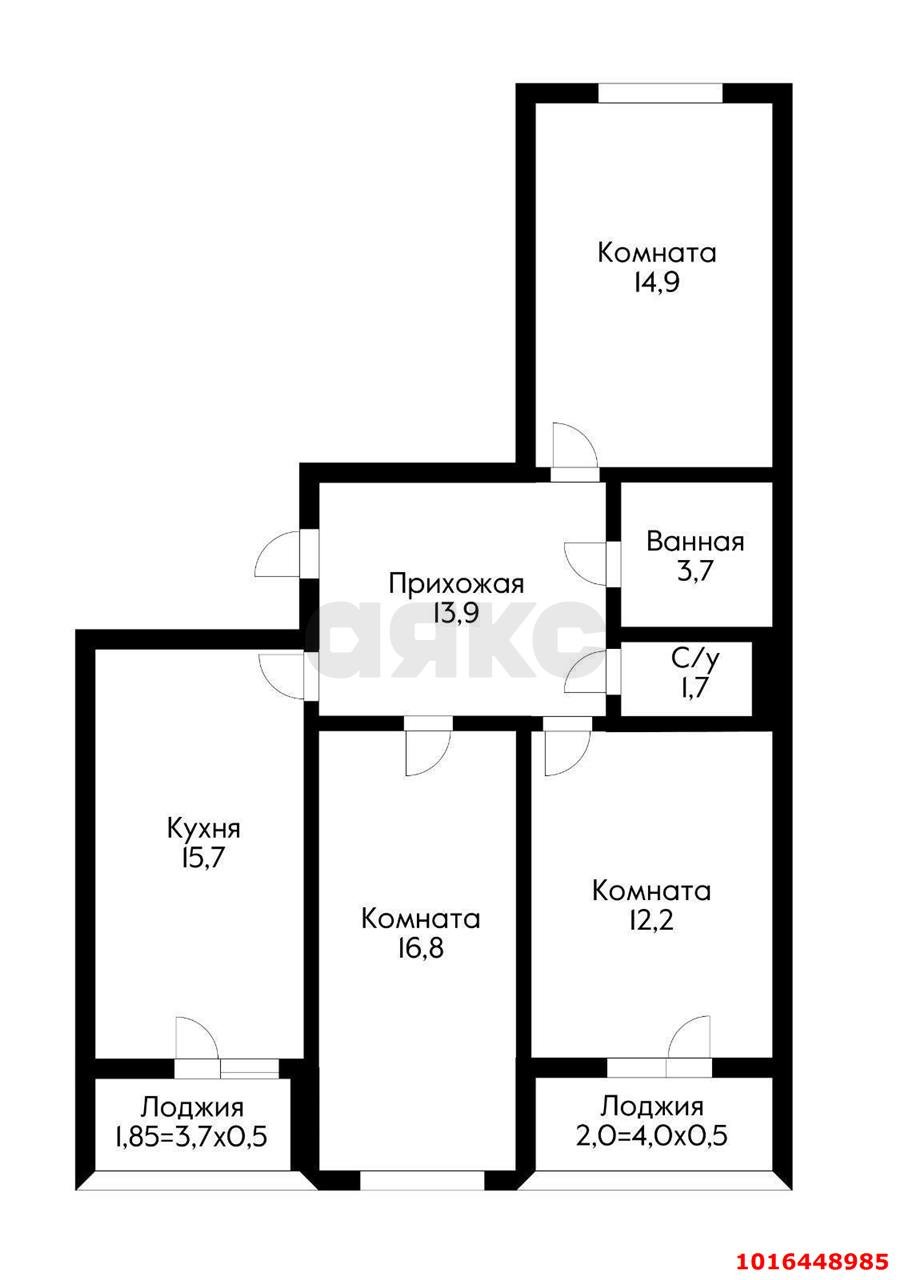 Фото №22: 3-комнатная квартира 87&nbsp;м², 6/16&nbsp;эт. - Краснодар, Прикубанский внутригородской округ, Панорама, мкр. ЖК Панорама, ул. Восточно-Кругликовская, 28/2