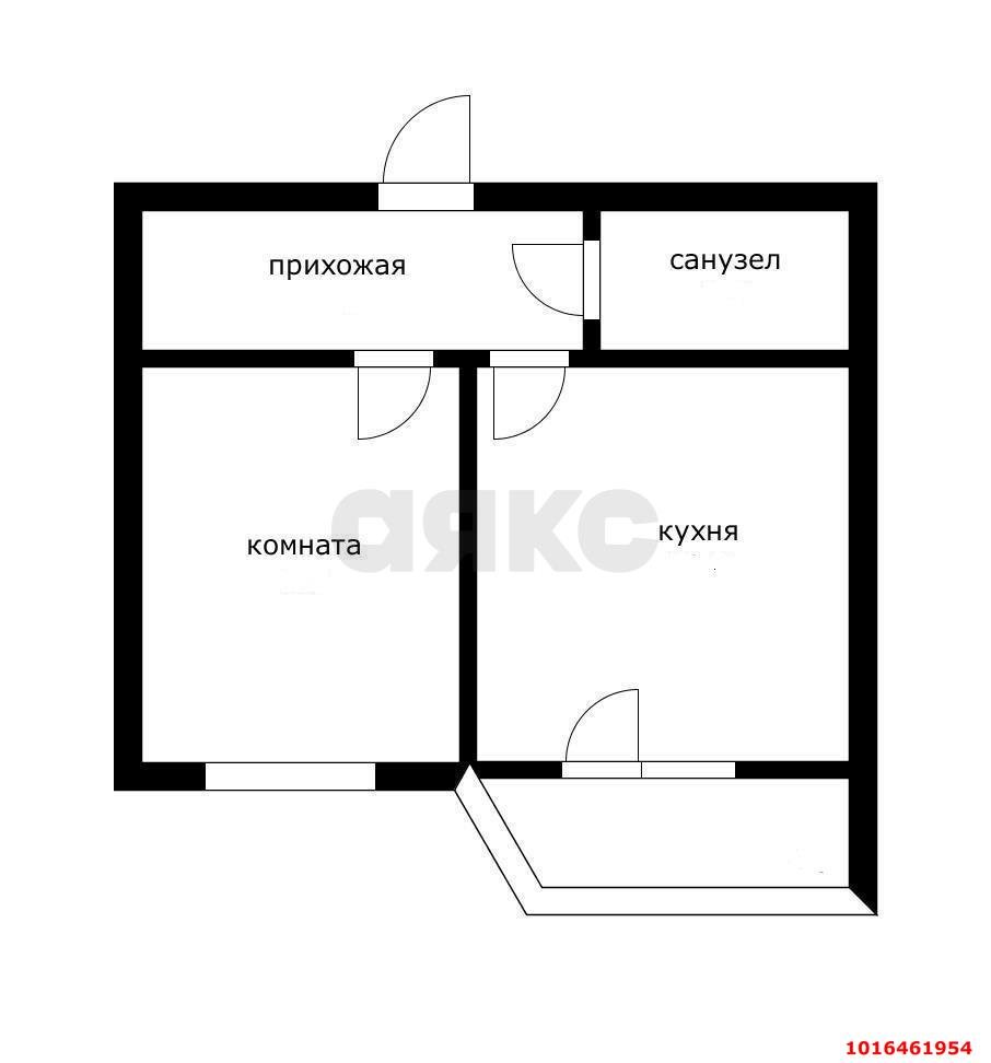Фото №6: 1-комнатная квартира 32&nbsp;м², 1/4&nbsp;эт. - Новая Адыгея, мкр. жилой комплекс Тургеневский-2, ул. Тургеневское шоссе, 25/7Ф
