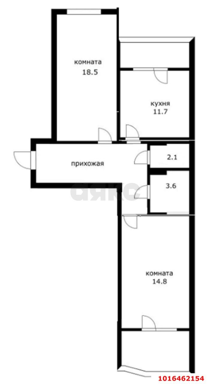 Фото №12: 2-комнатная квартира 63&nbsp;м², 1/16&nbsp;эт. - Краснодар, Прикубанский внутригородской округ, Музыкальный, ЖК Акварели, мкр. имени Петра Метальникова, ул. Петра Метальникова, 3/1к1