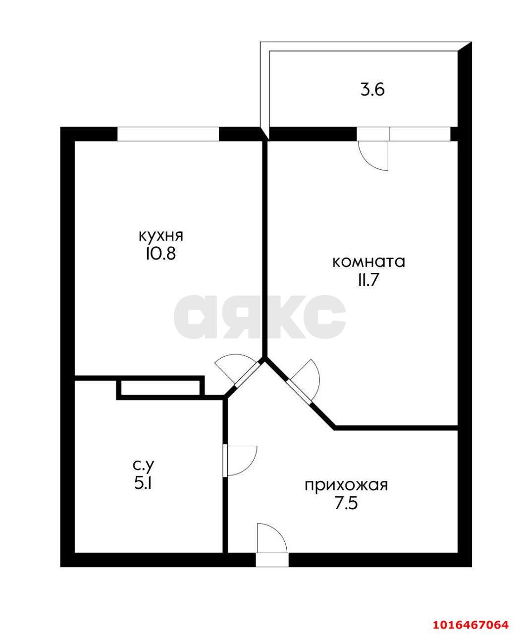 Фото №17: 1-комнатная квартира 35&nbsp;м², 3/24&nbsp;эт. - Краснодар, Карасунский внутригородской округ, жилой комплекс На Магистральной, мкр. Камвольно-суконный Комбинат, ул. Магистральная, 11к3