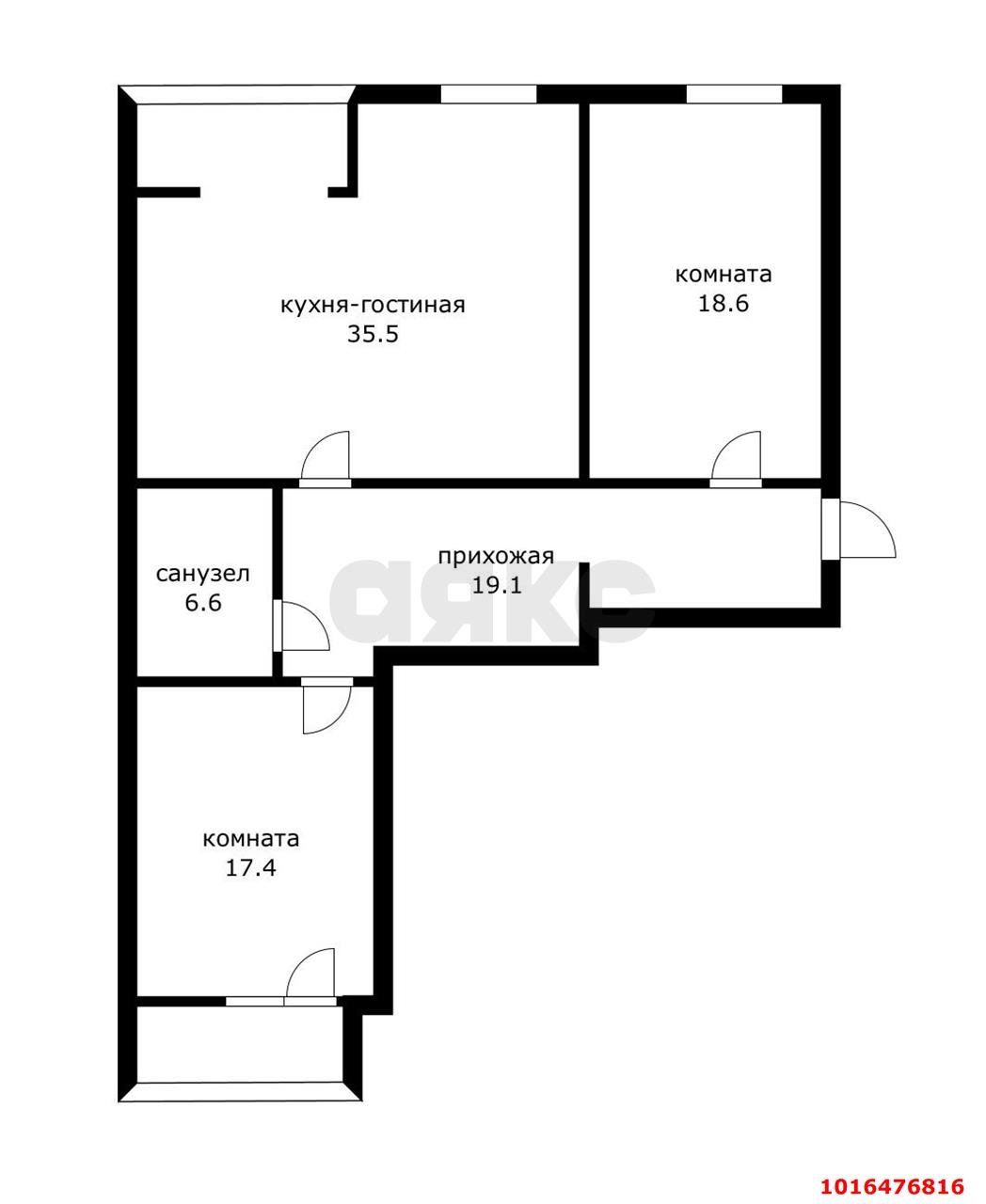 Фото №14: 3-комнатная квартира 100&nbsp;м², 5/9&nbsp;эт. - Краснодар, Прикубанский внутригородской округ, мкр. Восточно-Кругликовский, ул. Черкасская, 123