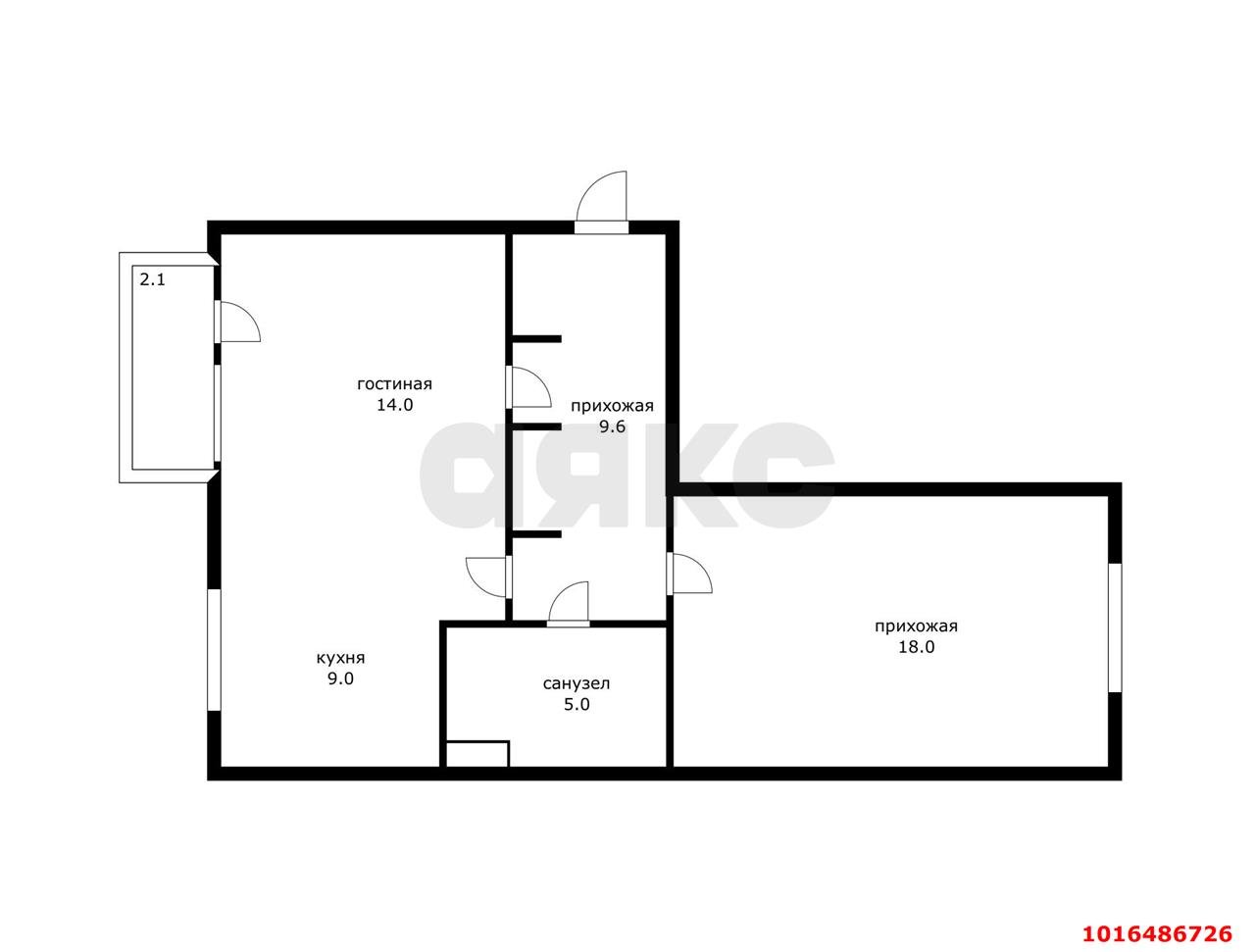 Фото №26: 2-комнатная квартира 60&nbsp;м², 3/5&nbsp;эт. - Краснодар, Западный внутригородской округ, мкр. Центральный, ул. Чапаева, 83