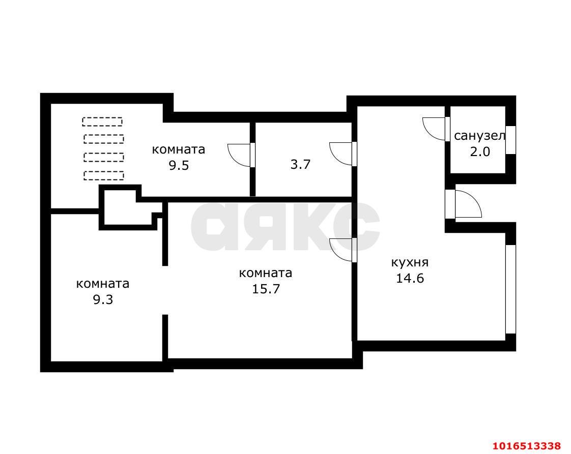 Фото №13: 3-комнатная квартира 54&nbsp;м², 1/1&nbsp;эт. - Краснодар, Центральный внутригородской округ, мкр. Центральный, ул. имени Максима Горького, 163