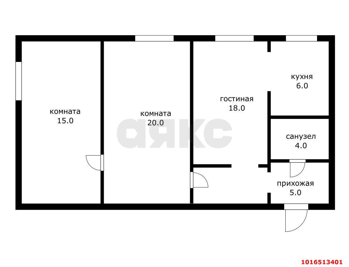 Фото №18: 3-комнатная квартира 57&nbsp;м², 1/2&nbsp;эт. - Краснодар, Прикубанский внутригородской округ, мкр. Фестивальный, ул. Гагарина, 188