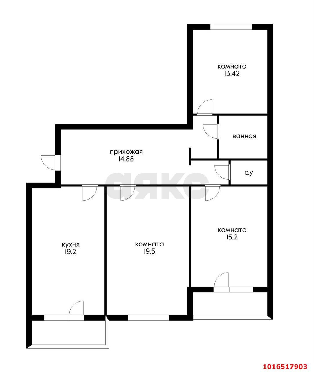 Фото №2: 3-комнатная квартира 100&nbsp;м², 2/16&nbsp;эт. - Краснодар, Прикубанский внутригородской округ, мкр. Новый, ул. 9-я Тихая, 17