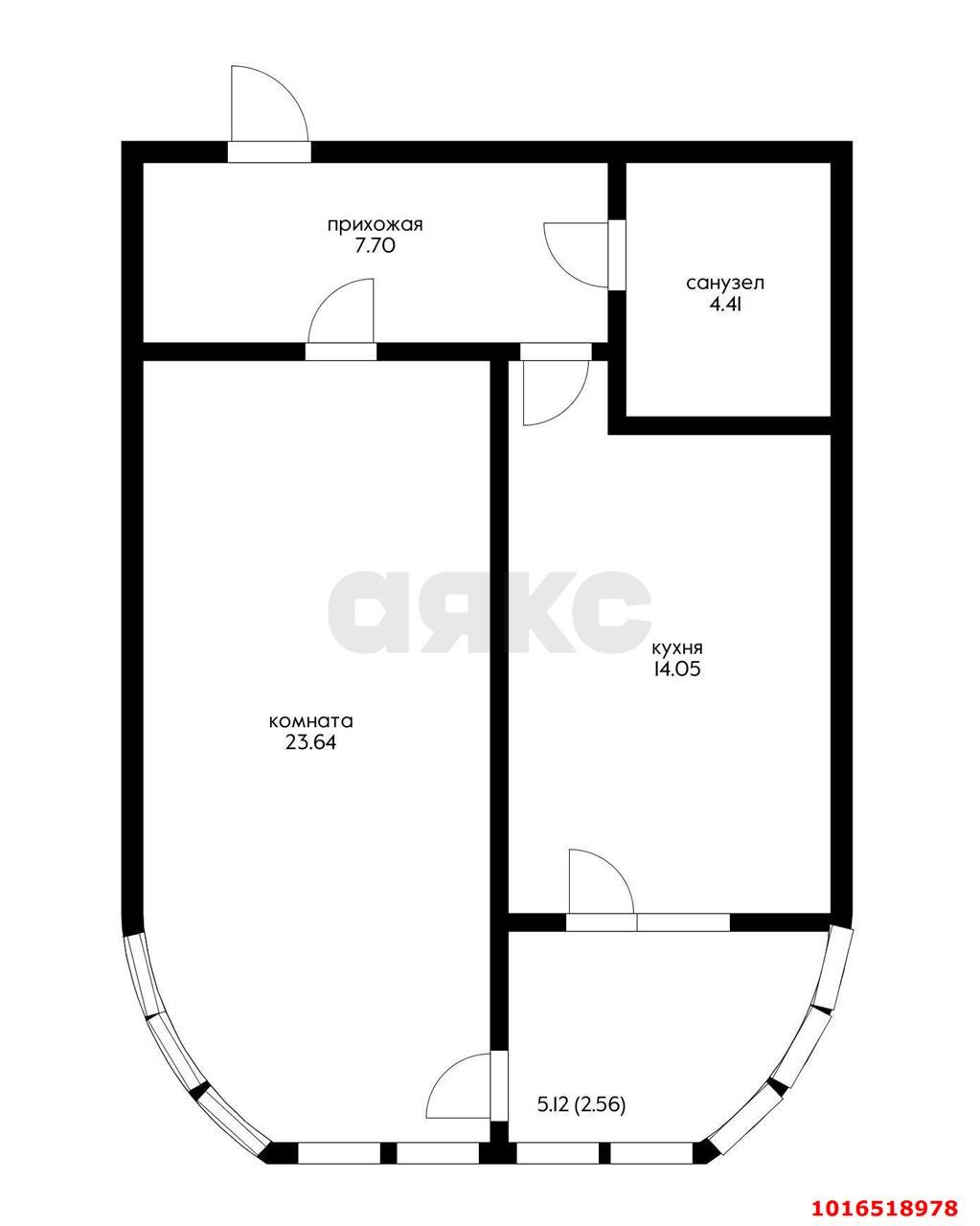 Фото №3: 1-комнатная квартира 53&nbsp;м², 23/24&nbsp;эт. - Краснодар, Западный внутригородской округ, мкр. ЖК Краснодар Сити, ул. Шоссе Нефтяников, 18к4