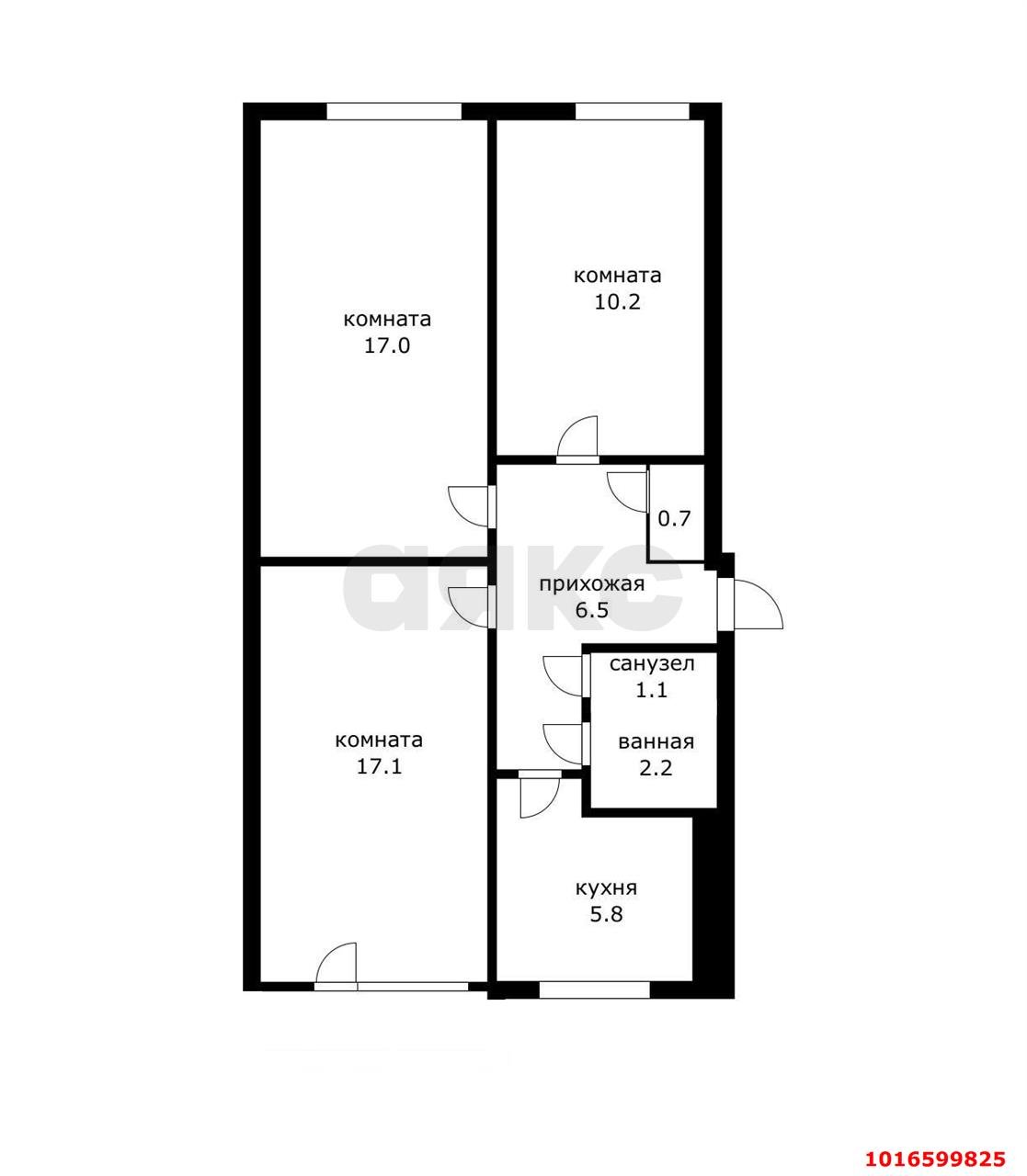 Фото №1: 3-комнатная квартира 60&nbsp;м², 1/5&nbsp;эт. - Лорис, мкр. Карасунский внутригородской округ, ул. Рязанская, 36