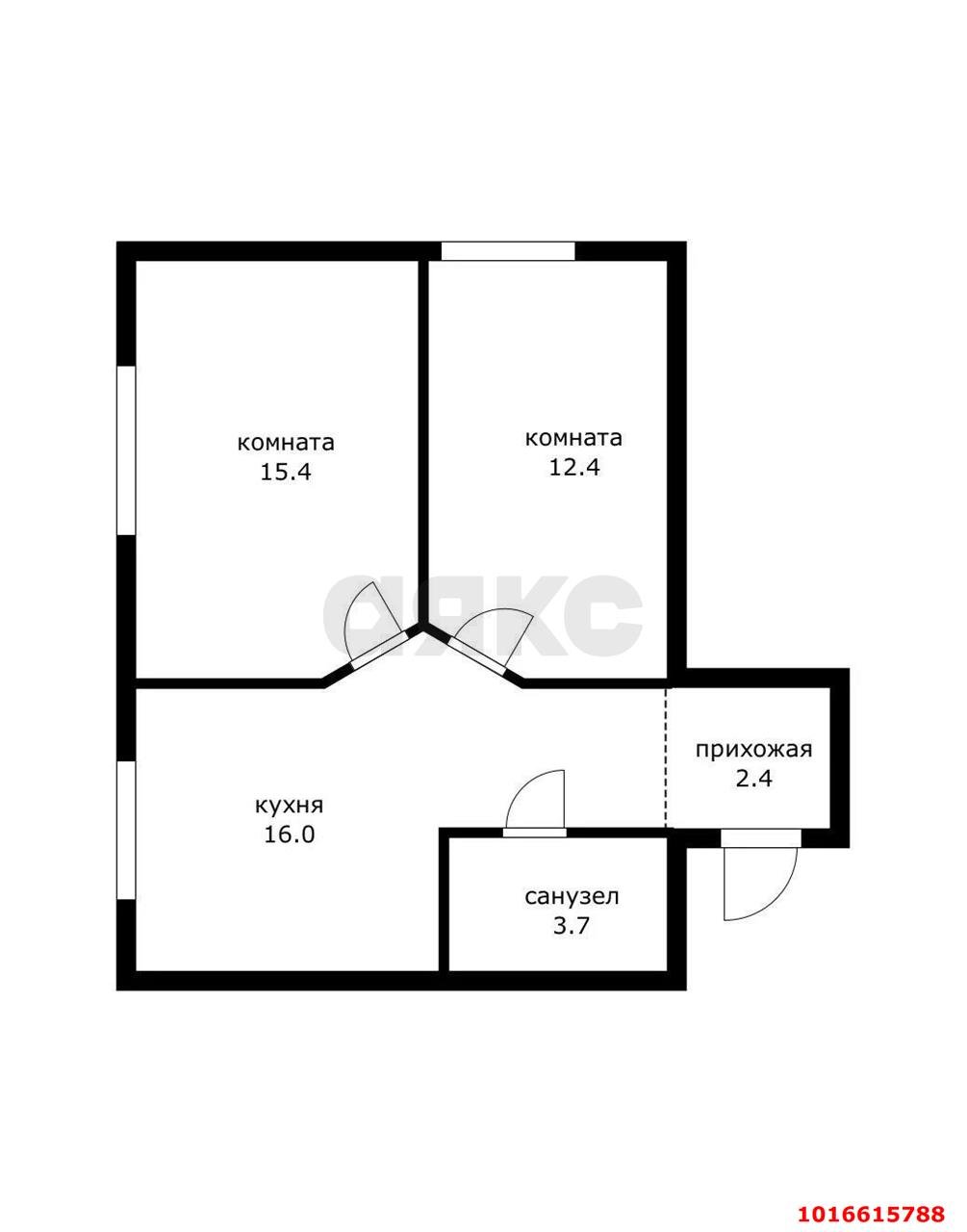 Фото №9: 2-комнатная квартира 50&nbsp;м², 1/5&nbsp;эт. - Краснодар, Прикубанский внутригородской округ, мкр. Музыкальный, ул. имени С.С. Прокофьева, 3А