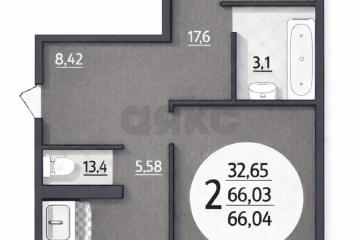 Фото №1: 2-комнатная квартира 65&nbsp;м², 7/16&nbsp;эт. - Краснодар, мкр. Восточно-Кругликовский, ул. им. Героя Яцкова И.В., 28