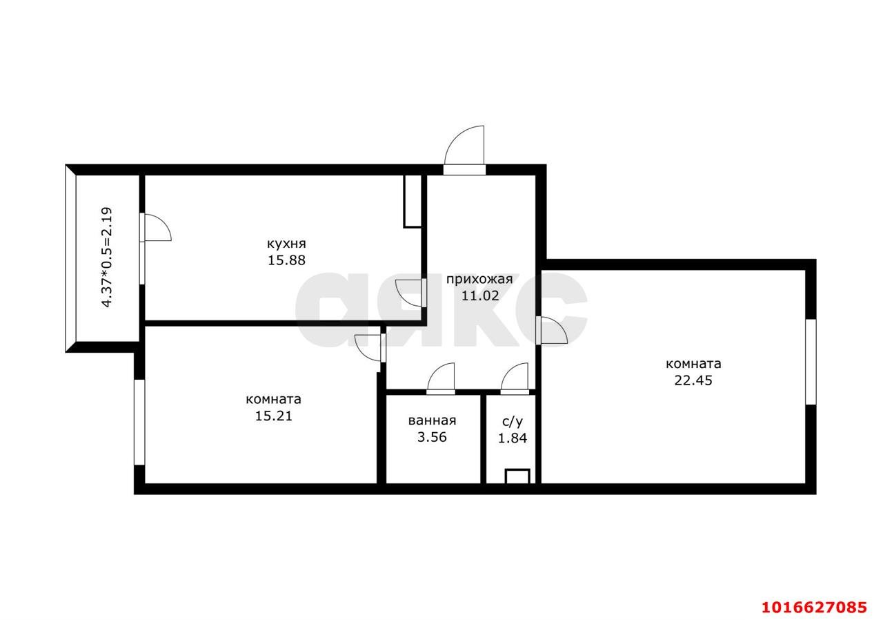 Фото №16: 2-комнатная квартира 80&nbsp;м², 13/22&nbsp;эт. - Краснодар, Прикубанский внутригородской округ, мкр. Достояние, ул. Григория Булгакова, 16