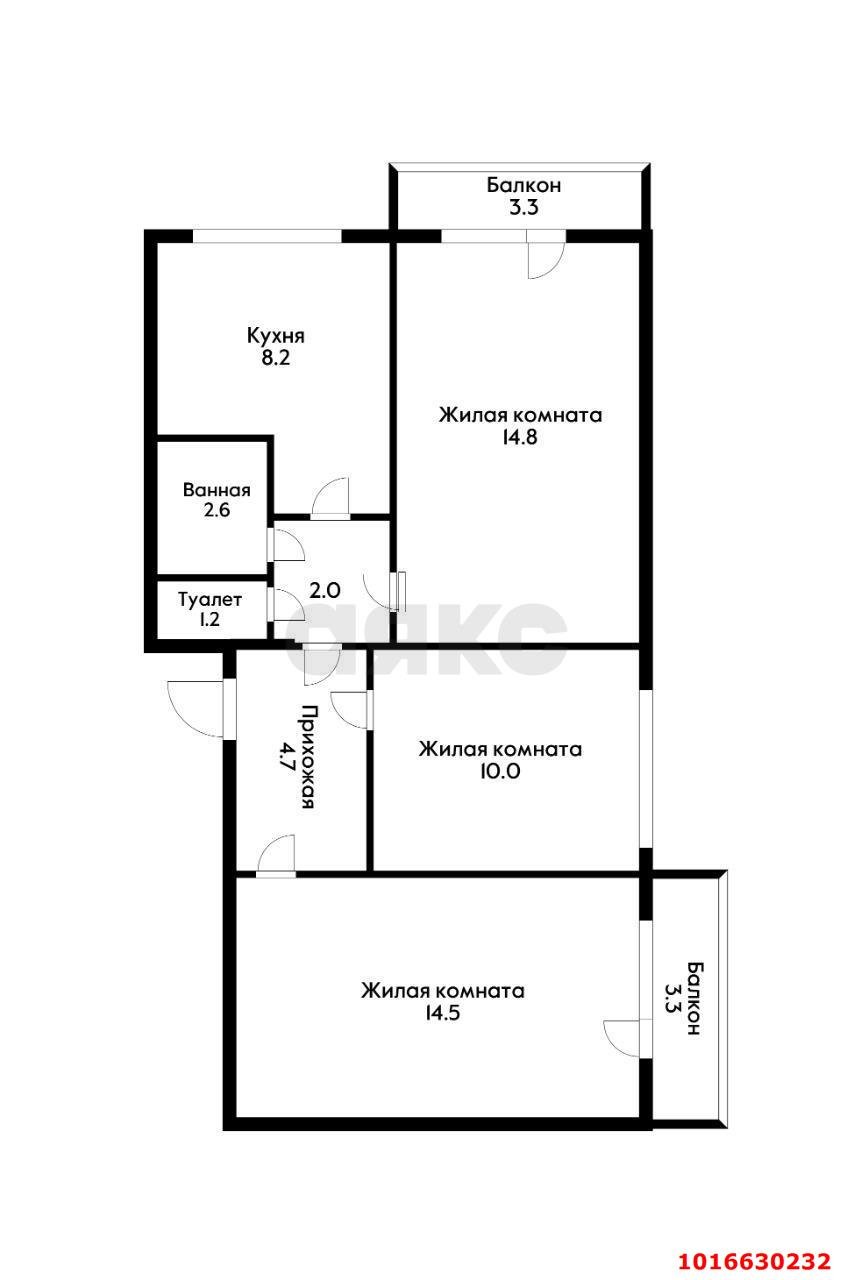 Фото №16: 3-комнатная квартира 64&nbsp;м², 6/9&nbsp;эт. - Краснодар, Карасунский внутригородской округ, мкр. Гидростроителей, ул. Гидростроителей, 26
