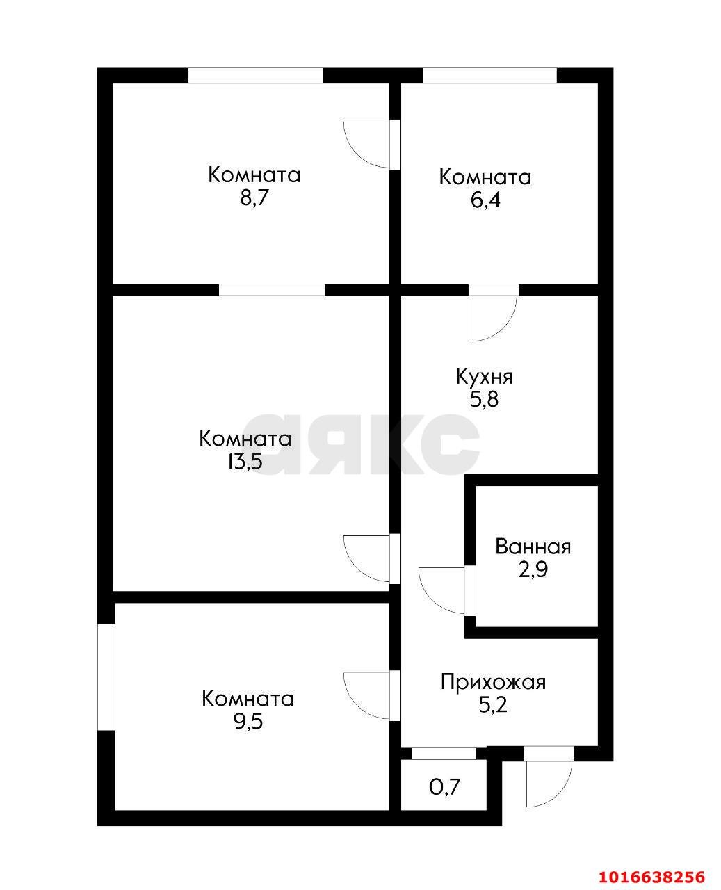 Фото №11: 3-комнатная квартира 60&nbsp;м², 2/9&nbsp;эт. - Краснодар, Прикубанский внутригородской округ, мкр. Фестивальный, ул. Гагарина, 132