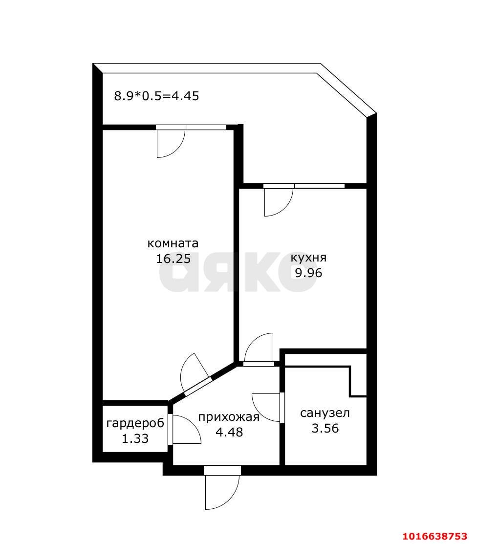 Фото №5: 1-комнатная квартира 44&nbsp;м², 10/17&nbsp;эт. - Краснодар, Прикубанский внутригородской округ, Молодёжный, мкр. жилой комплекс Дуэт, ул. Душистая, 77