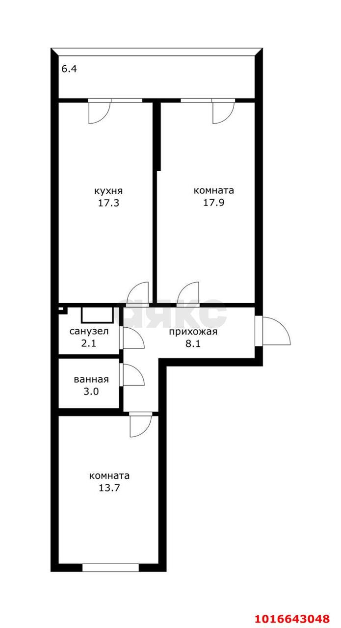 Фото №13: 2-комнатная квартира 70&nbsp;м², 2/24&nbsp;эт. - Краснодар, Прикубанский внутригородской округ, мкр. Парк Победы, ул. Героя Пешкова, 14