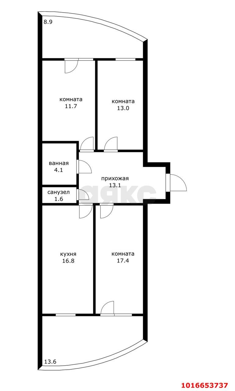 Фото №15: 3-комнатная квартира 90&nbsp;м², 2/10&nbsp;эт. - Краснодар, Прикубанский внутригородской округ, Россинского, мкр. жилой комплекс Инсити-Парк, ул. Командорская, 1к1