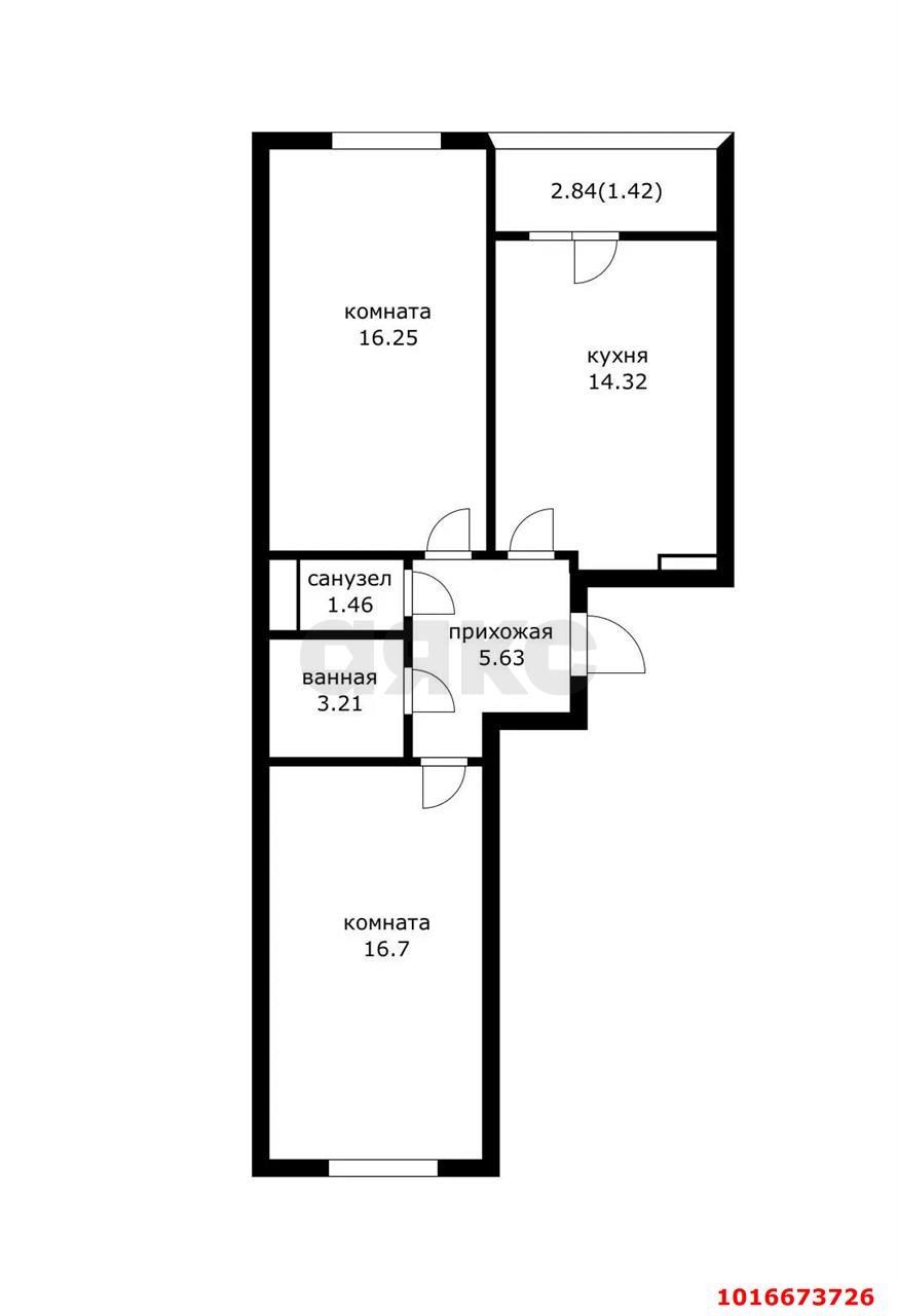 Фото №14: 2-комнатная квартира 60&nbsp;м², 4/18&nbsp;эт. - Краснодар, Прикубанский внутригородской округ, мкр. ЖК Архитектор, ул. Наставников, 14
