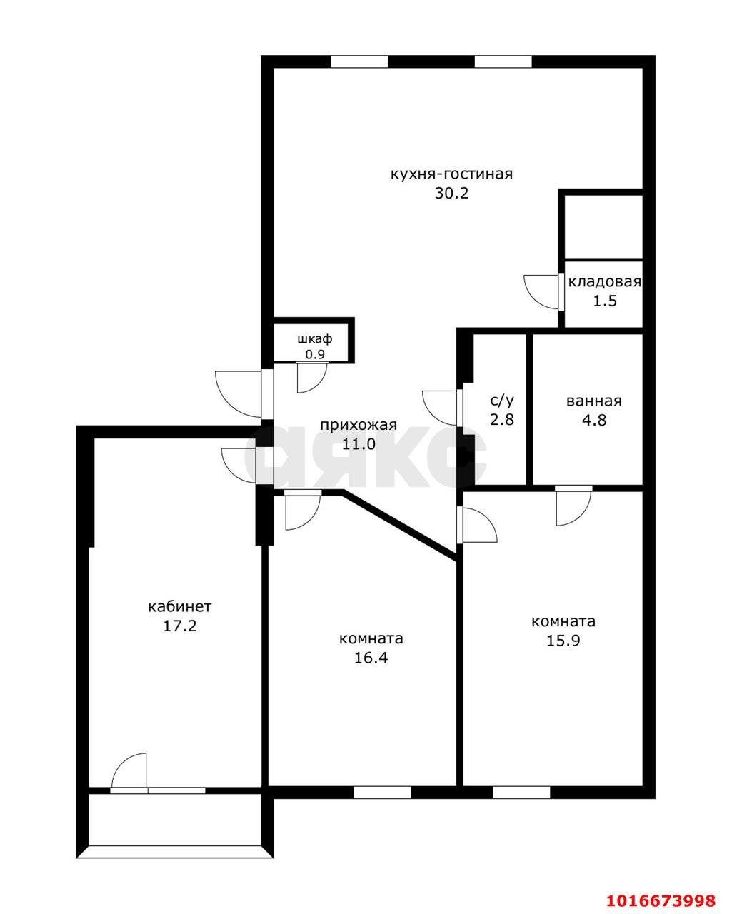 Фото №16: 3-комнатная квартира 105&nbsp;м², 4/4&nbsp;эт. - Краснодар, мкр. Западный внутригородской округ, ул. Красная, 137