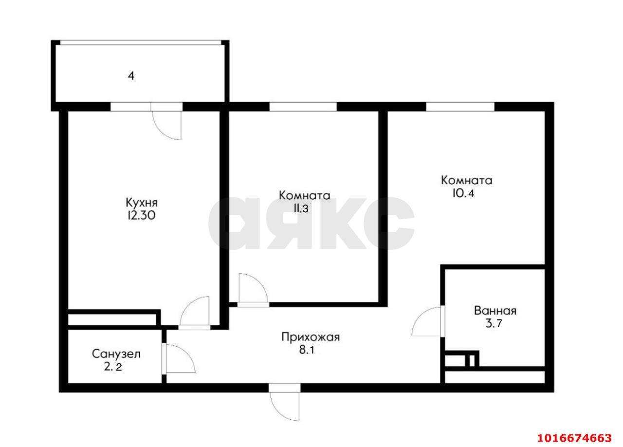 Фото №14: 2-комнатная квартира 50&nbsp;м², 9/12&nbsp;эт. - Краснодар, Прикубанский внутригородской округ, мкр. ЖК Тёплые Края, ул. им. Александра Гикало, 11