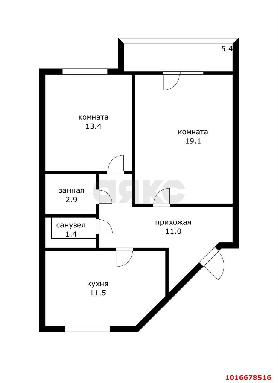Фото №17: 2-комнатная квартира 64&nbsp;м², 5/16&nbsp;эт. - Краснодар, Прикубанский внутригородской округ, Музыкальный, мкр. ЖК Жемчужина, ул. имени Ф.И. Шаляпина, 30/1к2