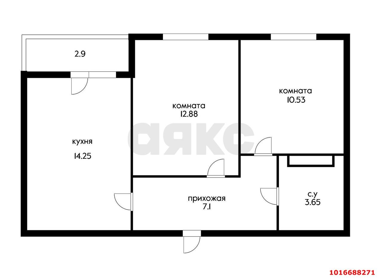 Фото №9: 2-комнатная квартира 58&nbsp;м², 7/19&nbsp;эт. - Краснодар, мкр. Карасунский внутригородской округ, ул. имени Владимира Жириновского, 7