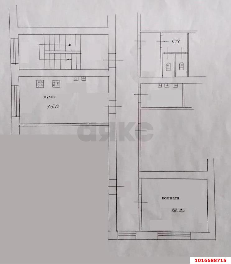 Фото №6: Комната 13&nbsp;м², 4/5&nbsp;эт. - Краснодар, Карасунский внутригородской округ, мкр. Хлопчато-бумажный Комбинат, ул. Алтайская, 12