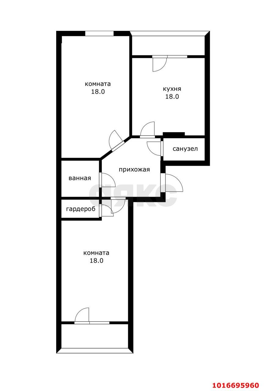 Фото №14: 2-комнатная квартира 68&nbsp;м², 2/3&nbsp;эт. - Елизаветинская, мкр. Прикубанский внутригородской округ, ул. Курганная, 132