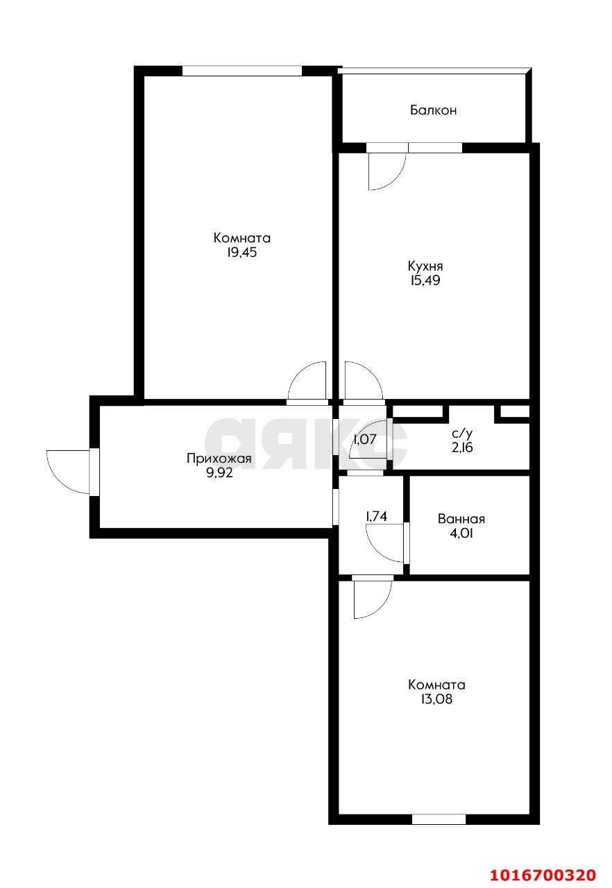 Фото №12: 2-комнатная квартира 70&nbsp;м², 2/14&nbsp;эт. - Краснодар, Прикубанский внутригородской округ, мкр. Фестивальный, ул. Совхозная, 20