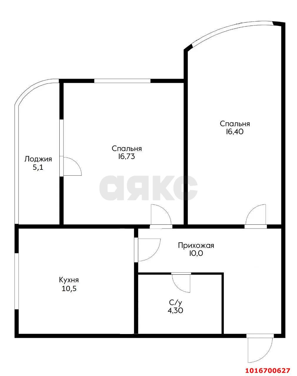 Фото №15: 2-комнатная квартира 64&nbsp;м², 16/24&nbsp;эт. - Краснодар, Кожзавод, ЖК Резиденция, мкр. Западный внутригородской округ, ул. Кожевенная, 22