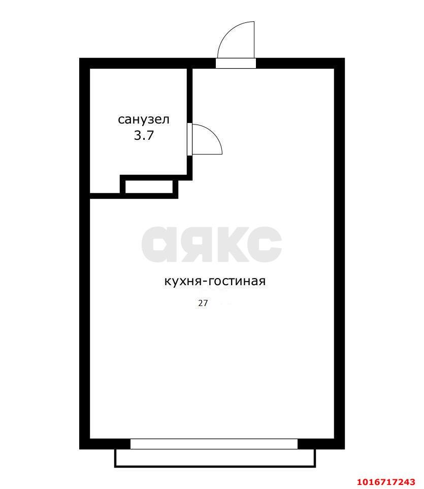 Фото №10: Студия 30&nbsp;м², 3/16&nbsp;эт. - Краснодар, Прикубанский внутригородской округ, мкр. ЖК Самолёт-6, ул. Ивана Беличенко, 86
