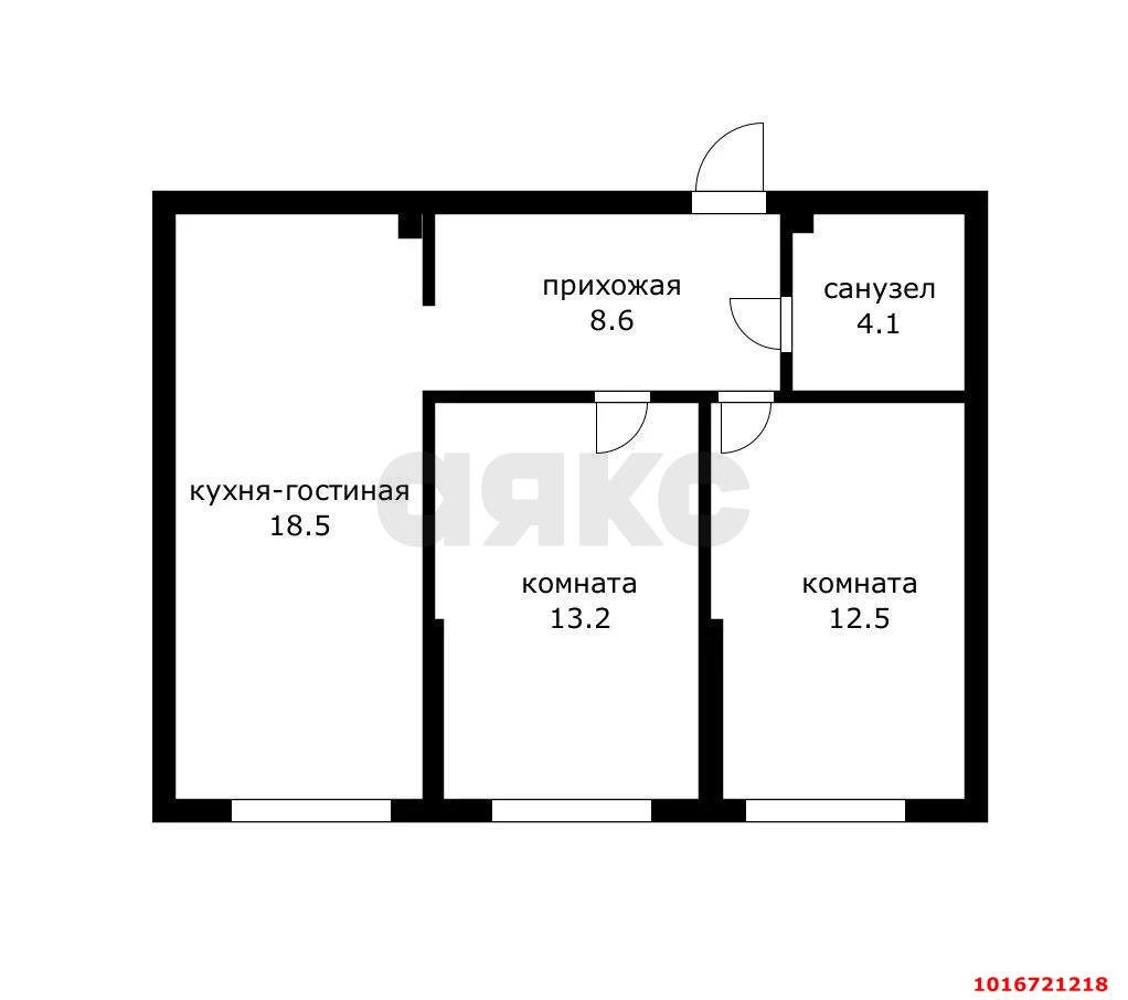 Фото №12: 3-комнатная квартира 55&nbsp;м², 7/16&nbsp;эт. - Краснодар, Прикубанский внутригородской округ, мкр. ЖК Самолёт-6, ул. Ивана Беличенко, 86к1