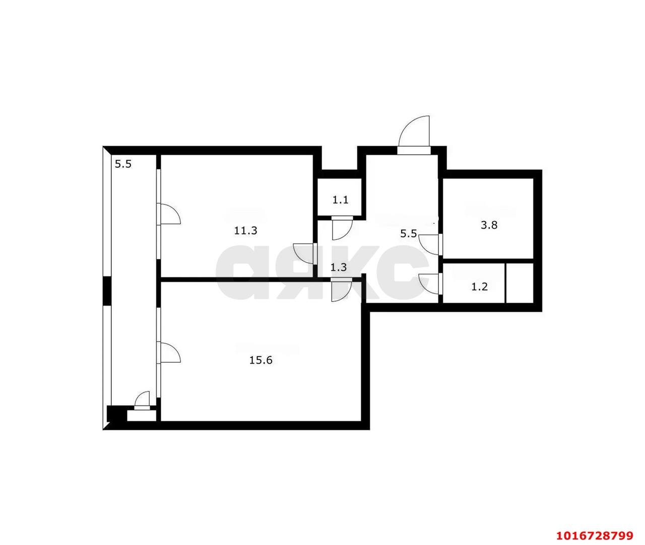 Фото №13: 2-комнатная квартира 51&nbsp;м², 2/5&nbsp;эт. - Краснодар, мкр. Западный внутригородской округ, ул. Одесская, 25