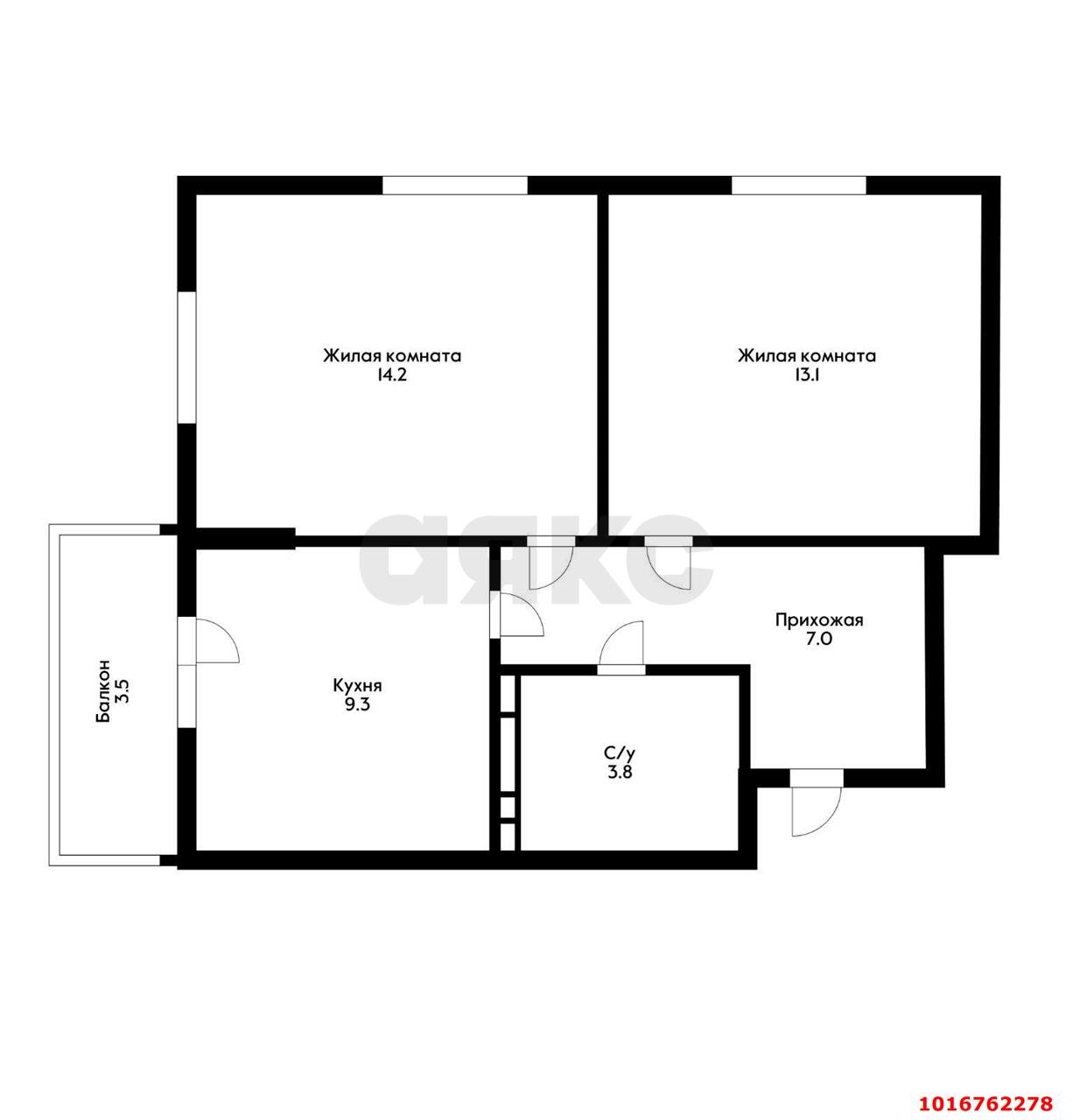 Фото №9: 2-комнатная квартира 46&nbsp;м², 3/9&nbsp;эт. - Краснодар, Прикубанский внутригородской округ, мкр. жилой комплекс Южане, ул. Даниила Смоляна, 65к2