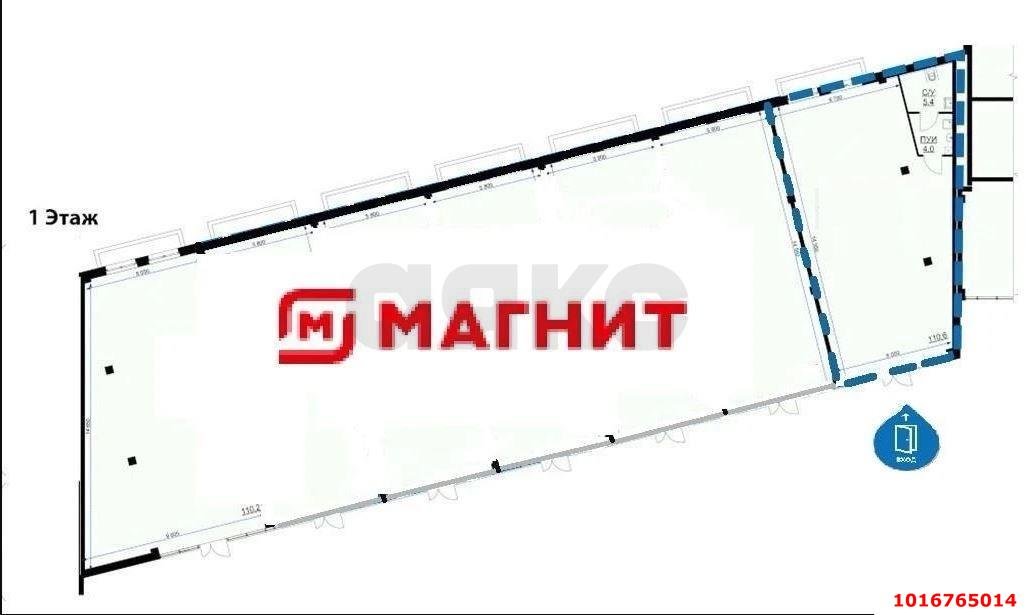 Фото №4: Торговое помещение 110&nbsp;м², 1/1&nbsp;эт. - Краснодар, Прикубанский внутригородской округ, мкр. жилой комплекс Ракурс, ул. имени Героя Ростовского, 8сБ