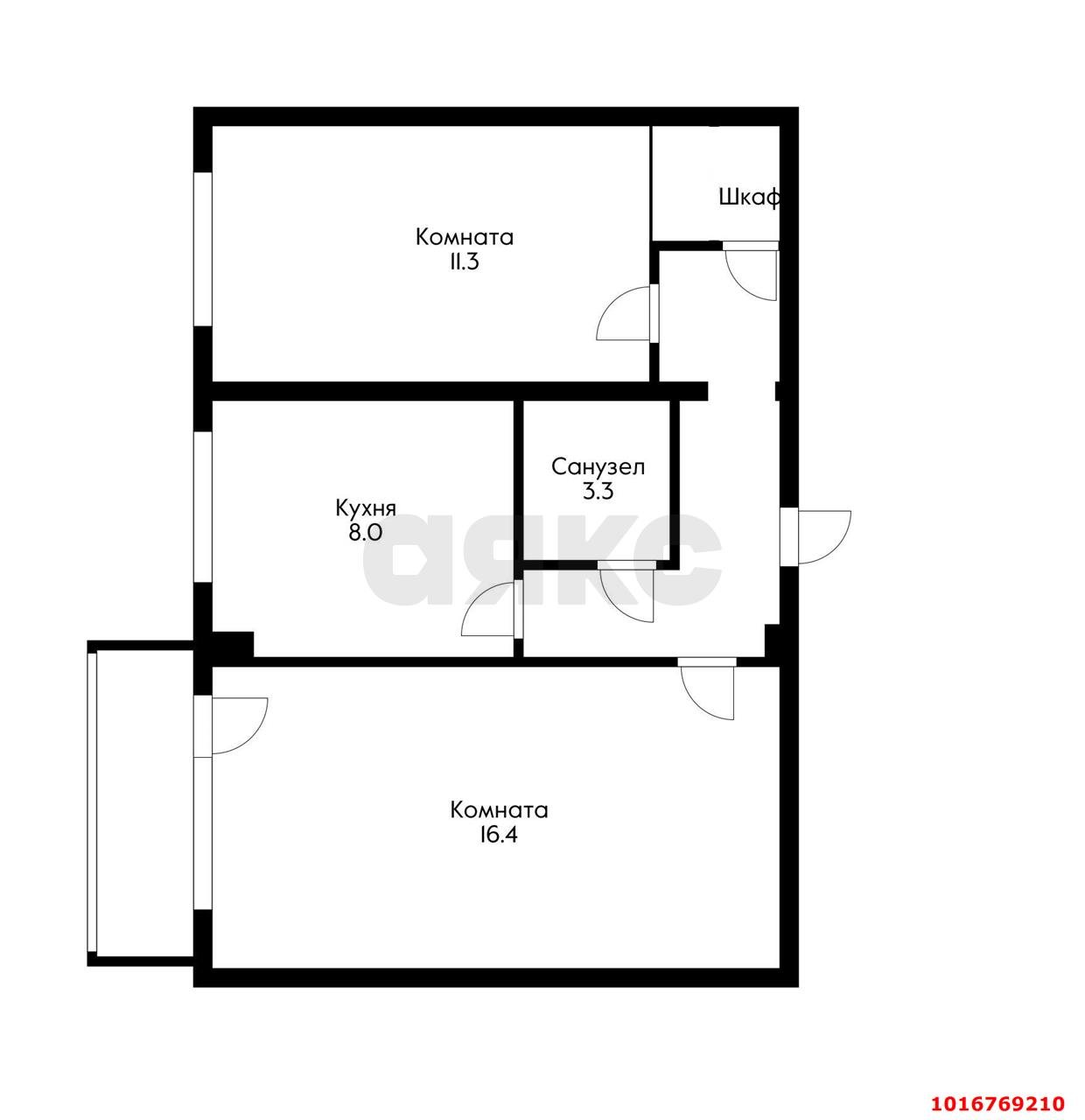 Фото №11: 2-комнатная квартира 47&nbsp;м², 4/5&nbsp;эт. - Краснодар, Карасунский внутригородской округ, мкр. Гидростроителей, ул. Игнатова, 5