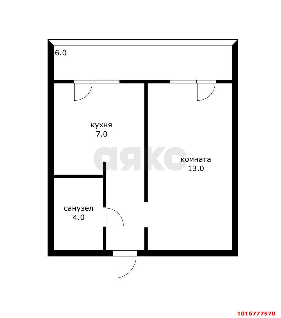 Фото №9: 1-комнатная квартира 31&nbsp;м², 8/12&nbsp;эт. - Краснодар, Прикубанский внутригородской округ, Славянский, мкр. Светлоград, ул. Красных Партизан, 1/3к3