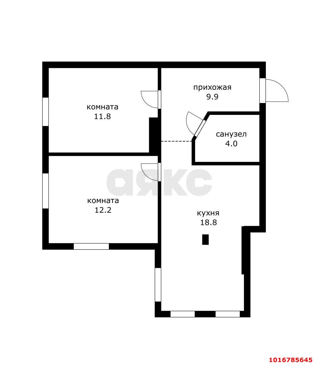 Фото №10: 2-комнатная квартира 56&nbsp;м², 2/2&nbsp;эт. - Краснодар, Центральный внутригородской округ, мкр. Центральный, ул. Красноармейская, 4