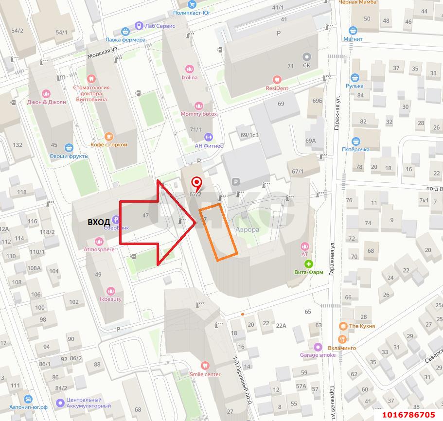 Фото №11: Офисное помещение 368&nbsp;м², 1/17&nbsp;эт. - Краснодар, Западный внутригородской округ, Фестивальный, мкр. ЖК Аврора, ул. Гаражная, 67/2