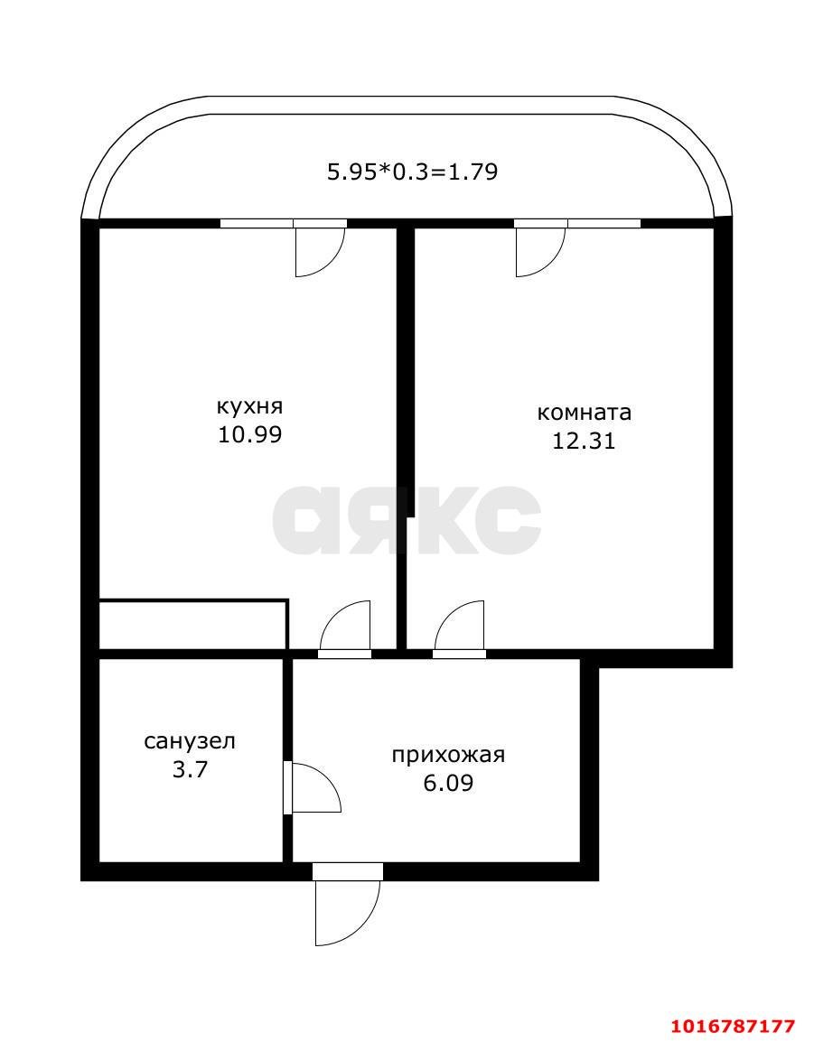 Фото №11: 1-комнатная квартира 33&nbsp;м², 7/24&nbsp;эт. - Краснодар, Центральный внутригородской округ, Черёмушки, мкр. ЖК Фонтаны, ул. Воронежская, 47/14