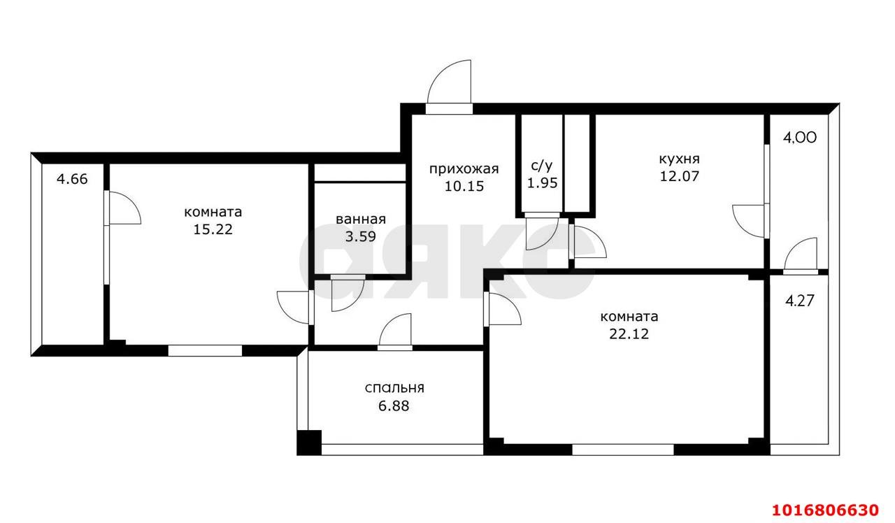 Фото №20: 3-комнатная квартира 84&nbsp;м², 10/15&nbsp;эт. - Краснодар, Карасунский внутригородской округ, жилой комплекс Империал, ж/м Пашковский, ул. Леонида Лаврова, 8к3