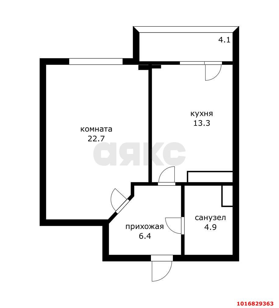 Фото №18: 1-комнатная квартира 52&nbsp;м², 11/16&nbsp;эт. - Краснодар, Кожзавод, мкр. Западный внутригородской округ, ул. Кожевенная, 42/1
