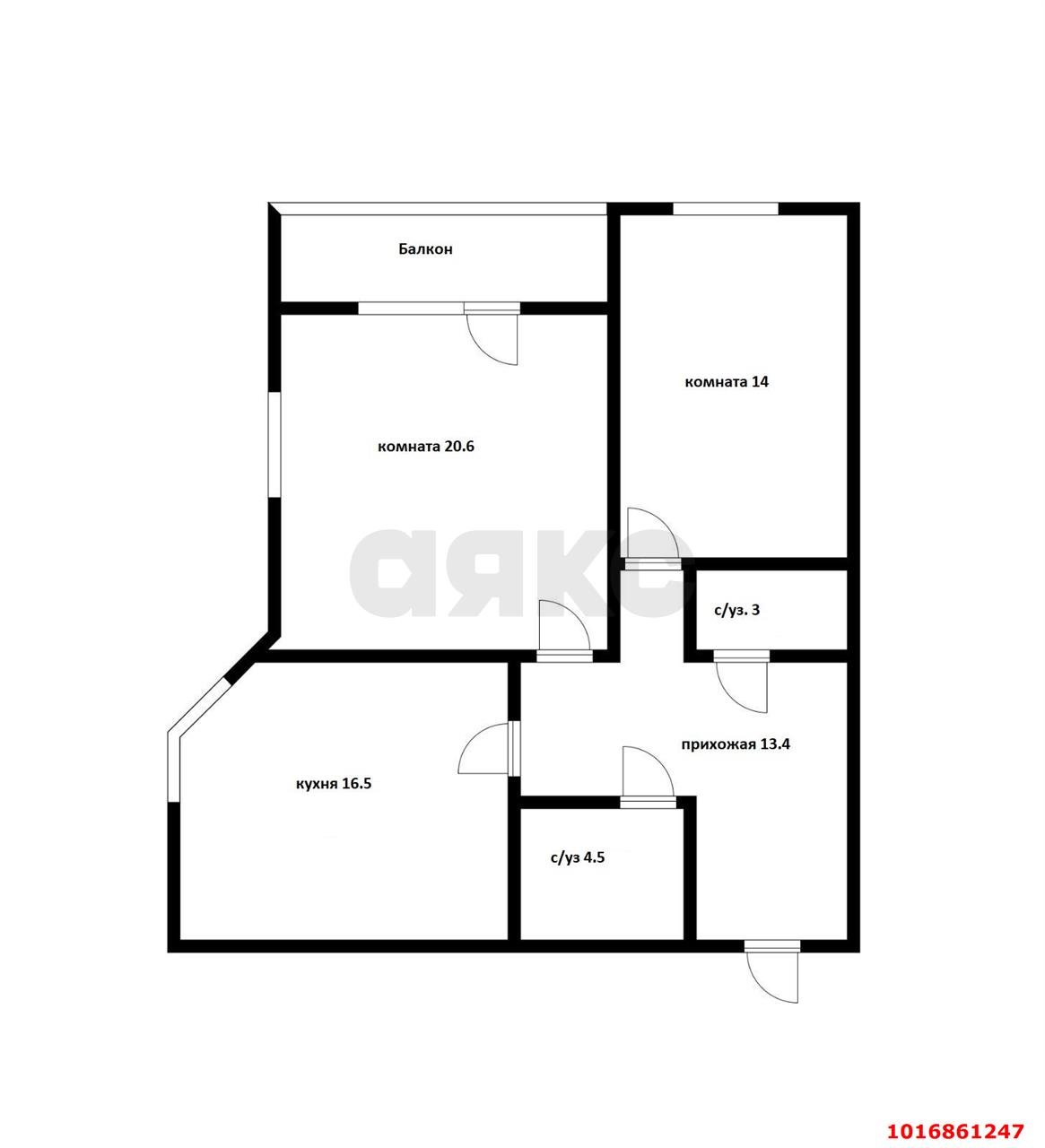 Фото №15: 2-комнатная квартира 80&nbsp;м², 5/6&nbsp;эт. - Краснодар, Западный внутригородской округ, мкр. Фестивальный, ул. Гаражная, 81/9