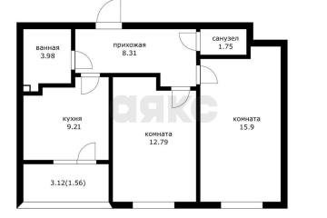 Фото №1: 2-комнатная квартира 55 м², 15/18 эт. - Краснодар, мкр. ЖК Архитектор, ул. Доблести, 10
