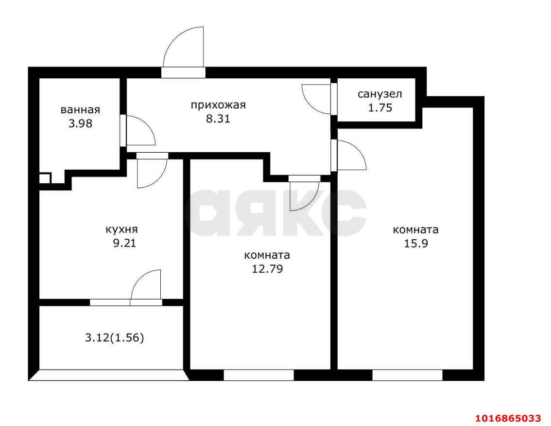 Фото №1: 2-комнатная квартира 58&nbsp;м², 15/18&nbsp;эт. - Краснодар, Прикубанский внутригородской округ, мкр. ЖК Архитектор, ул. Доблести, 10