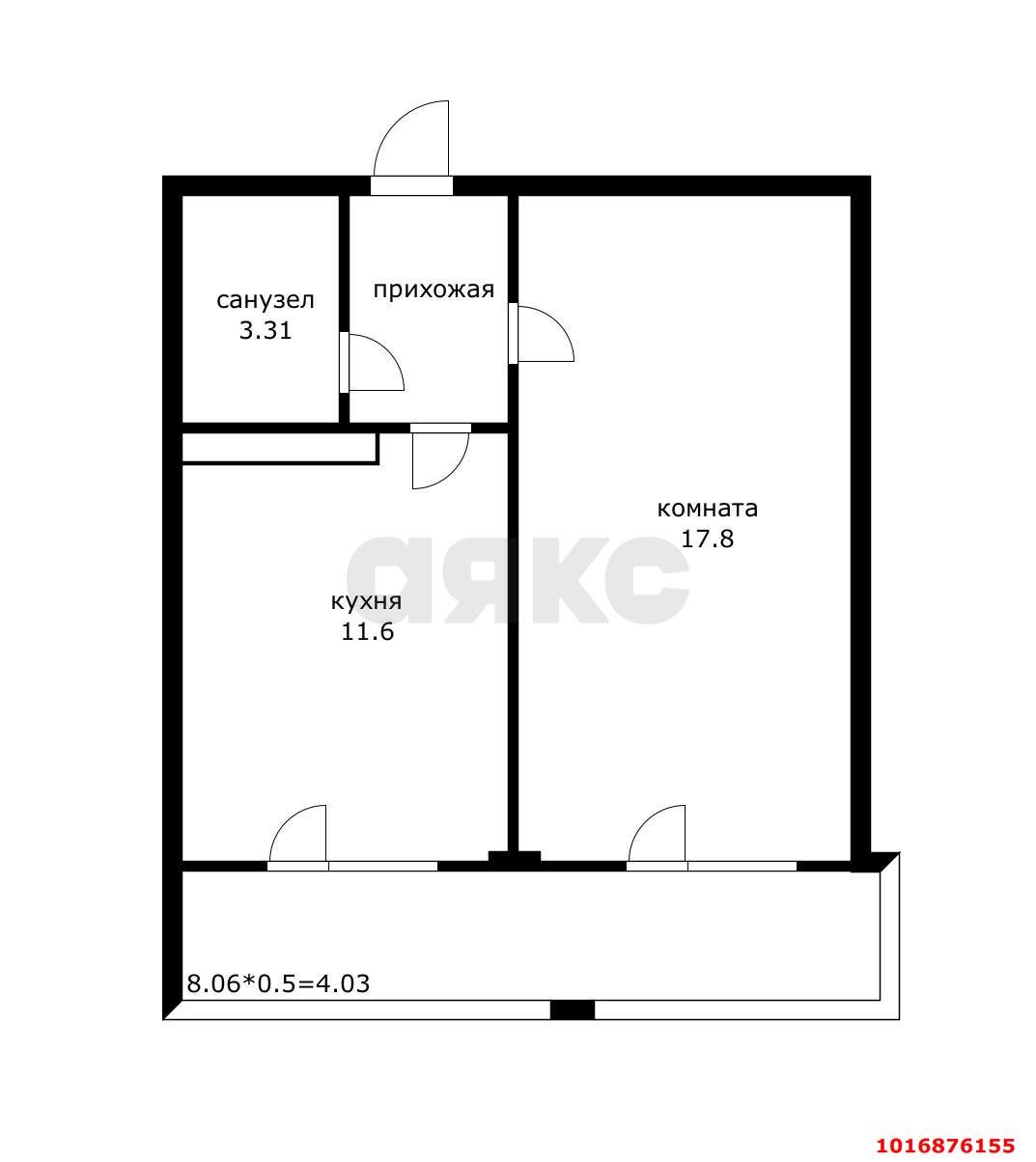 Фото №5: 1-комнатная квартира 41&nbsp;м², 12/16&nbsp;эт. - Краснодар, Карасунский внутригородской округ, Почтовый, мкр. жилой комплекс Авиатор, ул. имени Валерия Гассия, 2