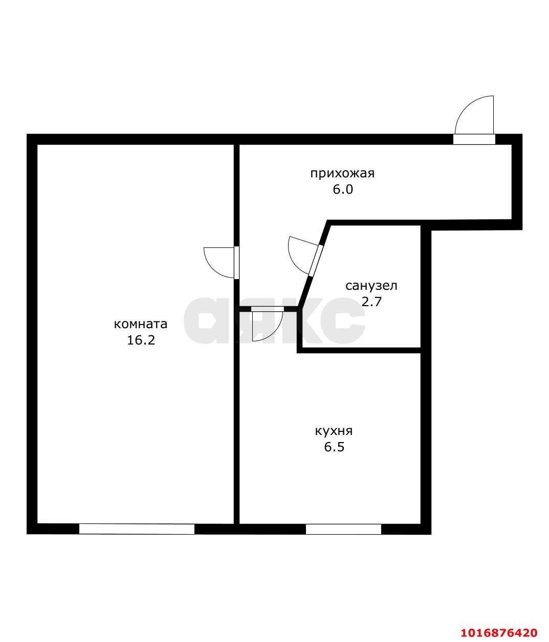 Фото №8: 1-комнатная квартира 31&nbsp;м², 1/5&nbsp;эт. - Краснодар, Центральный внутригородской округ, мкр. Черёмушки, ул. Старокубанская, 109