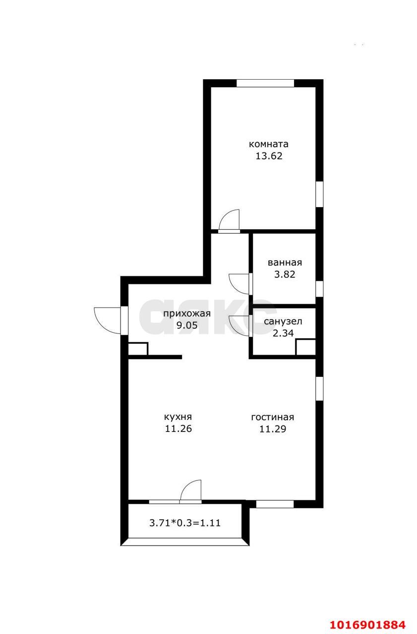 Фото №18: 2-комнатная квартира 55&nbsp;м², 1/9&nbsp;эт. - Краснодар, Прикубанский внутригородской округ, мкр. жилой комплекс Облака, ул. имени Генерала Корнилова, 9к1