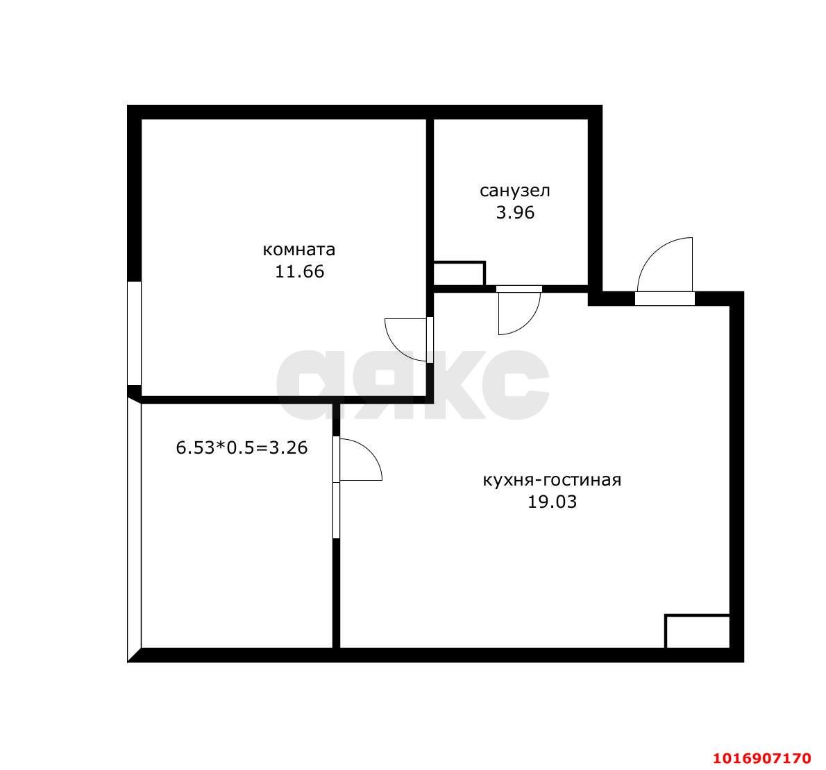 Фото №16: 1-комнатная квартира 40&nbsp;м², 4/24&nbsp;эт. - Краснодар, Прикубанский внутригородской округ, мкр. Любимово, 18