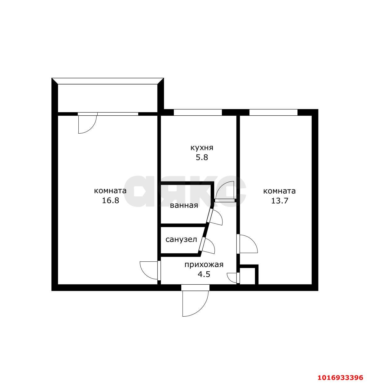 Фото №11: 2-комнатная квартира 48&nbsp;м², 2/5&nbsp;эт. - Краснодар, Прикубанский внутригородской округ, Круглик, мкр. Школьный, ул. Школьная, 13